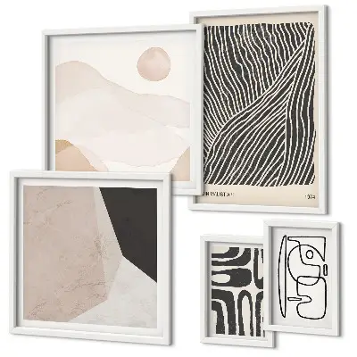 Bildergalerie-Set für die Wand minimalistisches Design mit abstrakten Erdmustern