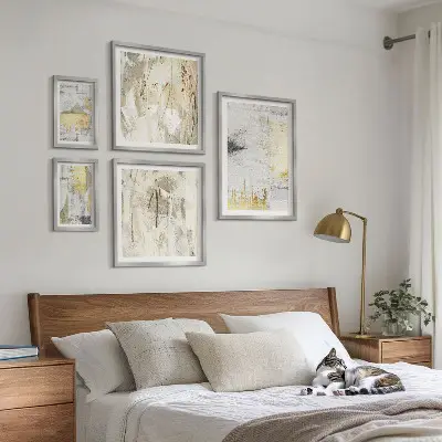 Bilderset fürs Sofa mit stilvollen abstrakten Mustern