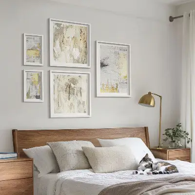 Bilderset fürs Sofa mit stilvollen abstrakten Mustern
