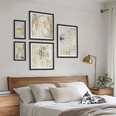 Bilderset fürs Sofa mit stilvollen abstrakten Mustern