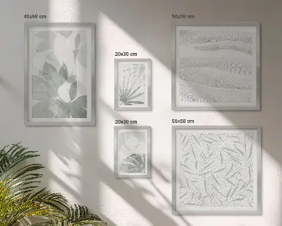 Wandbilder-Set mit Pflanzenmotiven fürs Sofa
