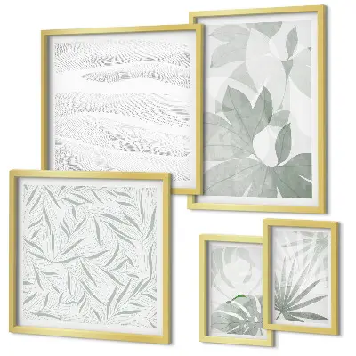 Wandbilder-Set mit Pflanzenmotiven fürs Sofa