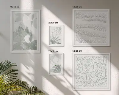 Wandbilder-Set mit Pflanzenmotiven fürs Sofa