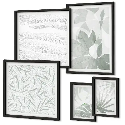 Wandbilder-Set mit Pflanzenmotiven fürs Sofa