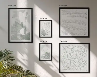 Wandbilder-Set mit Pflanzenmotiven fürs Sofa