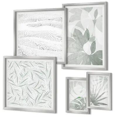 Wandbilder-Set mit Pflanzenmotiven fürs Sofa