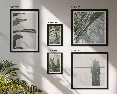 Wandbilder Set mit modernen Pflanzenmotiven