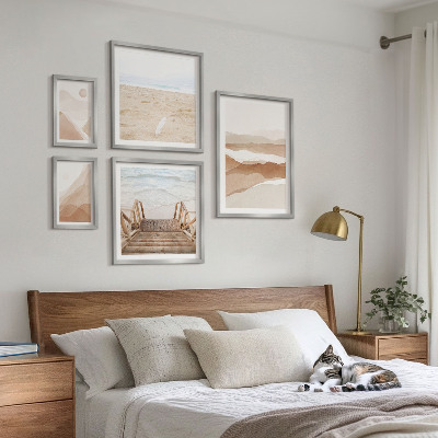 Bilderset fürs sofa Minimalistische Strände und Berge