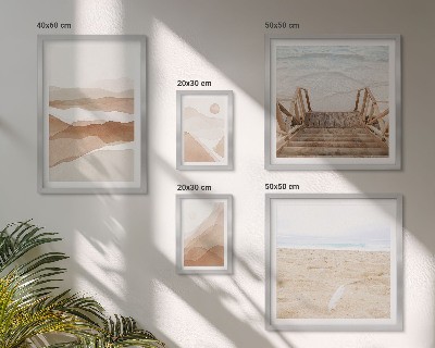 Bilderset fürs sofa Minimalistische Strände und Berge