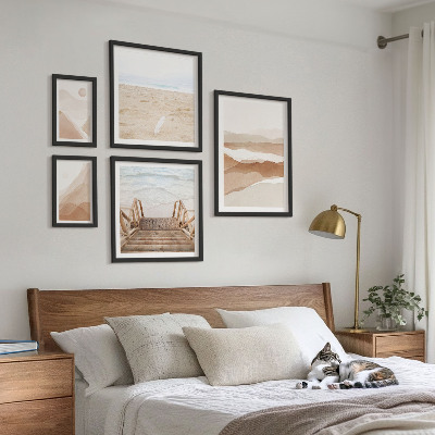 Bilderset fürs sofa Minimalistische Strände und Berge