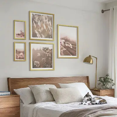 Bildergalerie-Set für die Wand florale Motive in zarter Naturoptik