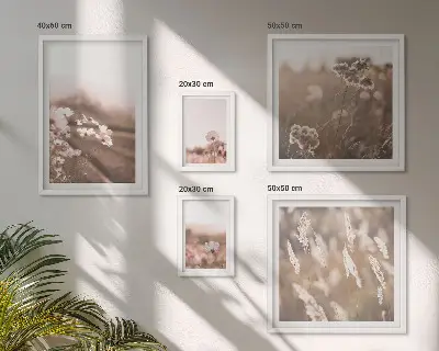 Bildergalerie-Set für die Wand florale Motive in zarter Naturoptik