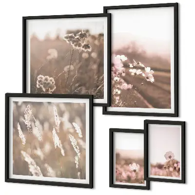 Bildergalerie-Set für die Wand florale Motive in zarter Naturoptik