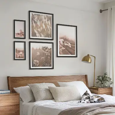 Bildergalerie-Set für die Wand florale Motive in zarter Naturoptik