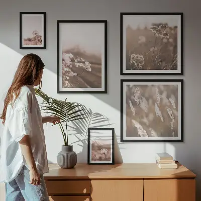 Bildergalerie-Set für die Wand florale Motive in zarter Naturoptik