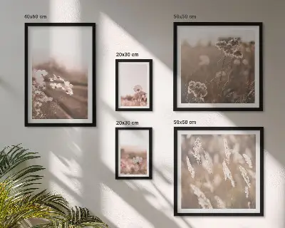 Bildergalerie-Set für die Wand florale Motive in zarter Naturoptik