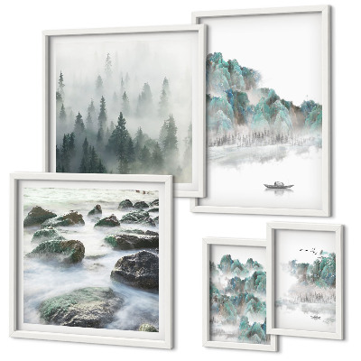 Bildergalerie-set für die wand Friedliche Landschaften mit Wasser