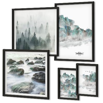 Bildergalerie-set für die wand Friedliche Landschaften mit Wasser
