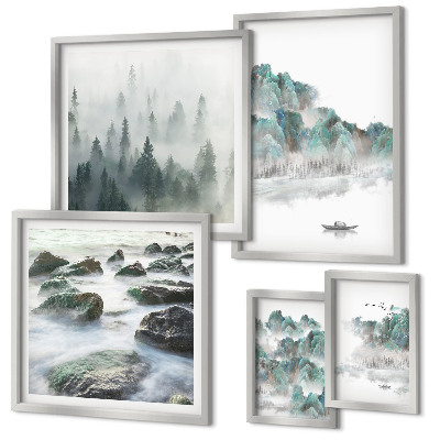 Bildergalerie-set für die wand Friedliche Landschaften mit Wasser