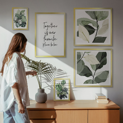 Bilderset fürs sofa Moderne Pflanzeninspirationen