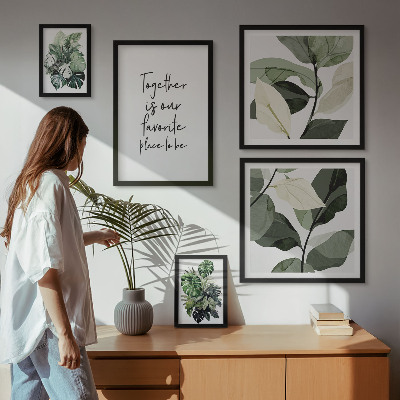 Bilderset fürs sofa Moderne Pflanzeninspirationen