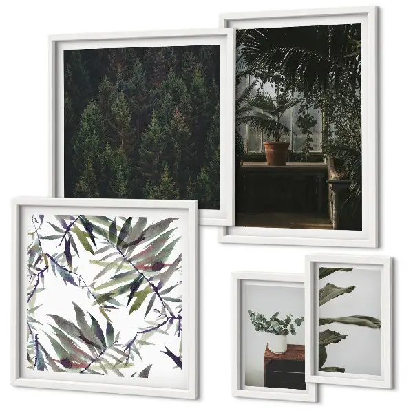 Bildergalerie-Set für die Wand mit Motiven grüner Oasen