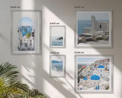 Modernes Wandbilder-Set Ansichten aus Griechenland am Mittelmeer