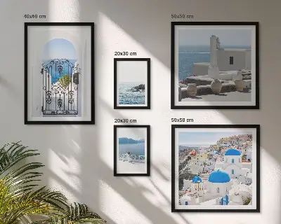 Modernes Wandbilder-Set Ansichten aus Griechenland am Mittelmeer