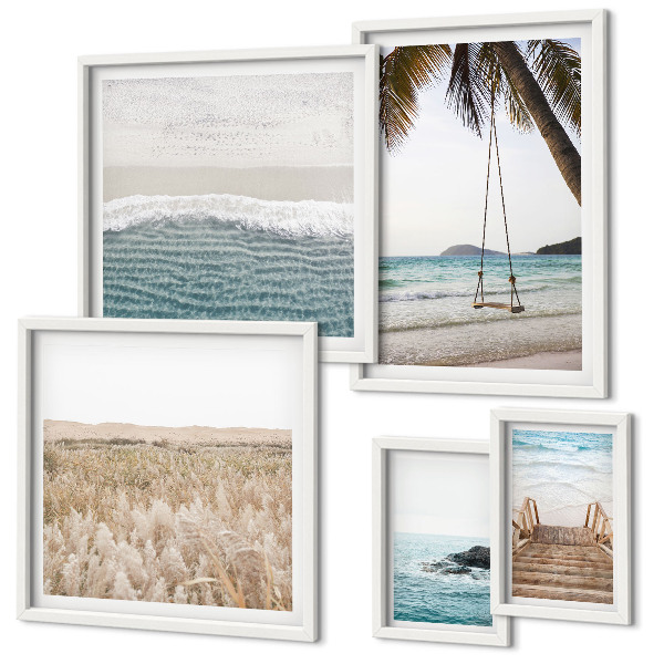 Modernes wandbilder-set Entspannender Meerblick