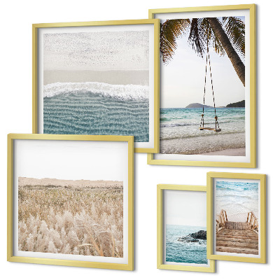 Modernes wandbilder-set Entspannender Meerblick