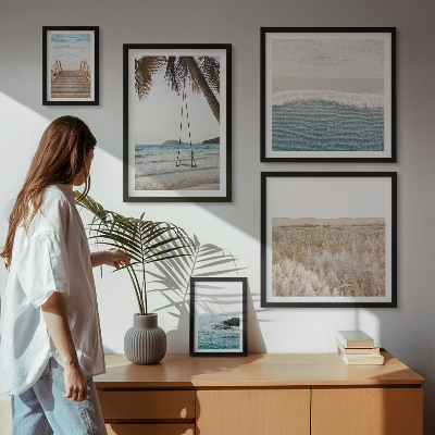 Modernes wandbilder-set Entspannender Meerblick