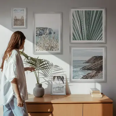 Bilderset fürs Sofa mit Tropenstrand-Motiven
