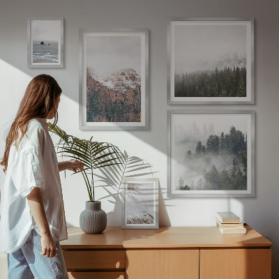 Bildergalerie-set für die wand Landschaften, Berge, Wälder, Wolken