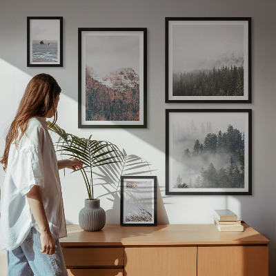 Bildergalerie-set für die wand Landschaften, Berge, Wälder, Wolken
