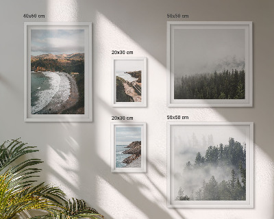Modernes wandbilder-set Küstenlandschaften, Bergwälder