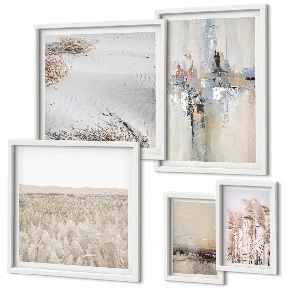 Bildergalerie-Set für die Wand stilvolle Naturmotive im minimalistischen Design