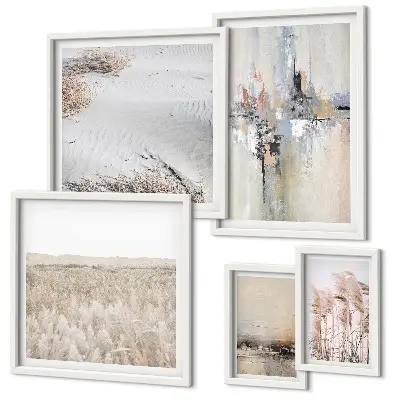 Bildergalerie-Set für die Wand stilvolle Naturmotive im minimalistischen Design