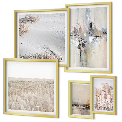Bildergalerie-Set für die Wand stilvolle Naturmotive im minimalistischen Design