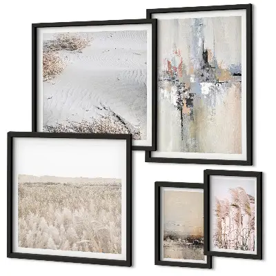 Bildergalerie-Set für die Wand stilvolle Naturmotive im minimalistischen Design