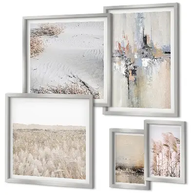 Bildergalerie-Set für die Wand stilvolle Naturmotive im minimalistischen Design