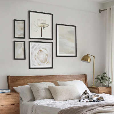 Bilderset fürs sofa Florale Inspirationen in Weiß