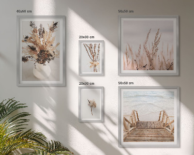 Bildergalerie-set für die wand Stilvolle Trockenpflanzen und Wasser