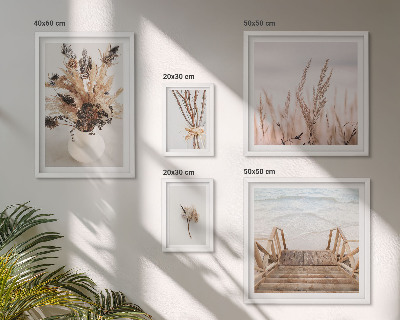 Bildergalerie-set für die wand Stilvolle Trockenpflanzen und Wasser