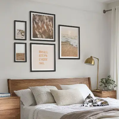 Bilderset fürs Sofa mit Zitaten über Küstenlandschaften und das Leben