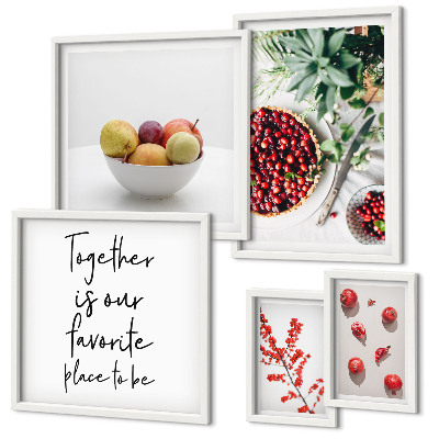 Bildergalerie-set für die wand Frucht- und Pflanzenzusammensetzungen