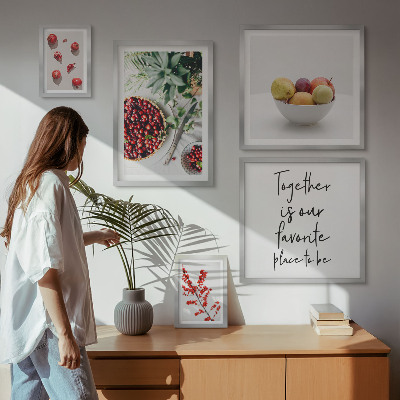 Bildergalerie-set für die wand Frucht- und Pflanzenzusammensetzungen