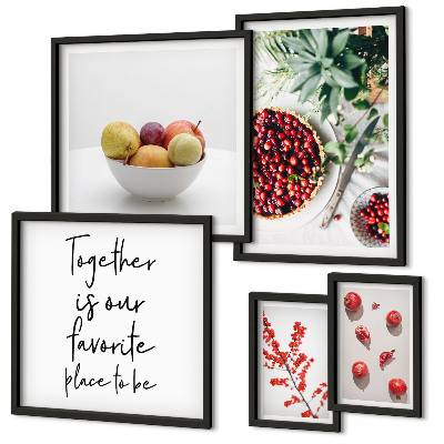 Bildergalerie-set für die wand Frucht- und Pflanzenzusammensetzungen