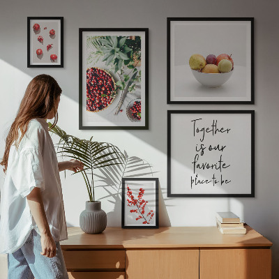 Bildergalerie-set für die wand Frucht- und Pflanzenzusammensetzungen
