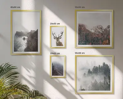 Modernes Wandbilder-Set mit Wildtierlandschaften
