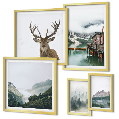 Modernes wandbilder-set Berglandschaften